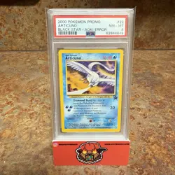 Pokemon Articuno Movie 2000 Black Star Promo #22 AOKI ERROR PSA 8 - Image 1