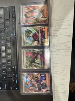 Pokemon TCG Full Art Trainer Lot (4) - Paldea Friends, Atticus, Eri, Brassius NM - Image 1