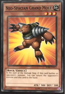 Yu-Gi-Oh! TCG Neo-Spacian Grand Mole SDHS-EN013 Common Unlimited Ed Near Mint - Image 1
