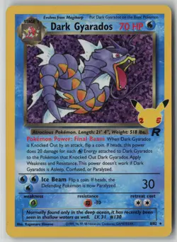 Dark Gyarados 8/25 Pokemon Celebrations: Classic Collection Near Mint Card (NM)1 - Image 1