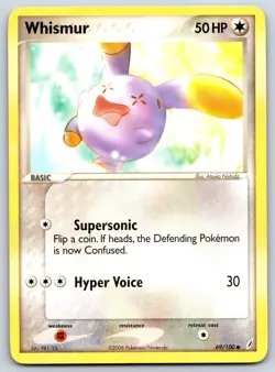 Whismur - EX Crystal Guardians 69/100 Vintage Atsuko Nishida Pokemon TCG Card LP - Image 1