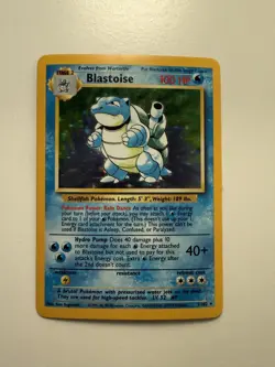 Blastoise 2/102 Base Set Holo Rare Pokemon Card WOTC Vintage Original - Image 1