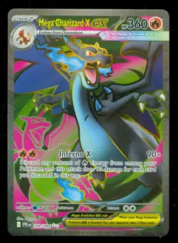 Pokemon MEGA CHARIZARD X EX 109/094 - Phantasmal Flames - RARE FULL ART - Card A - Image 1