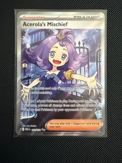 Pokemon Card Acerola's Mischief 165/132 Mega Evolution - Near Mint - Image 1
