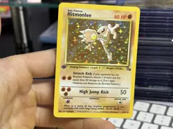 1st Edition Hitmonlee 7/62 Fossil 1999 Holo Rare WOTC Pokemon Card TCG - Image 3