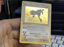 1st Edition Hitmonlee 7/62 Fossil 1999 Holo Rare WOTC Pokemon Card TCG - Image 5