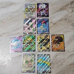 Pokemon TCG LOT of ULTRA RARE FULL ART EX V 10 cards NEAR MINT - Image 1