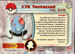 TENTACOOL #72, Series 1 - 2000, Topps TV Animation Edition Chrome Pokemon Card - Image 4