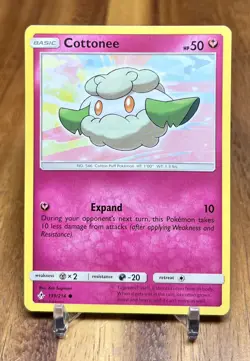 Cottonee 139/214 Non Holo Unbroken Bonds Pokemon Card NM - Image 1
