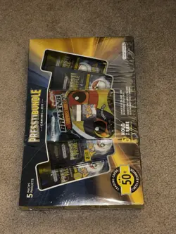 Presstine Pokemon Card Bundle 5 Packs 50+ Cards 5+ Holo Rare Sealed Box Damaged - Image 3