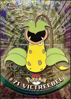 VICTREEBEL #71, Series 1 - 2000, Topps TV Animation Edition Chrome Pokemon Card - Image 1