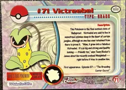 VICTREEBEL #71, Series 1 - 2000, Topps TV Animation Edition Chrome Pokemon Card - Image 4