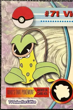 VICTREEBEL #71, Series 1 - 2000, Topps TV Animation Edition Chrome Pokemon Card - Image 5