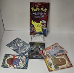1999 Pokemon Topps TV Animation Series 1 Booster Pack With Foil Card Open NM/M - Image 1