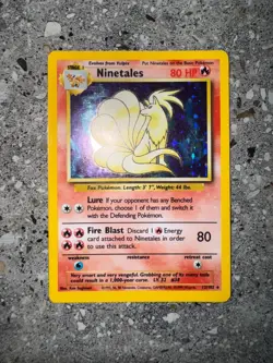 Pokemon TCG Cards Ninetales 12/102 Base Set Holo Rare LP-MP - Image 3