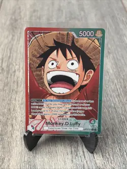 Monkey D. Luffy Trading Card One Piece TCG OP13-001 Leader Parallel NM - Image 1