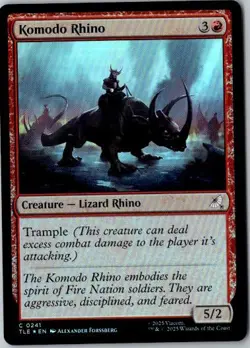 MTG, Komodo Rhino (0241) NM Foil Avatar The Last Airbender - Image 1