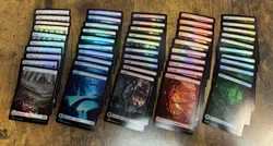 50x FOIL FULL ART Basic Land Set WILDS OF ELDRAINE MTG WOE 10/ea Pack Fresh - Image 1