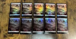 50x FOIL FULL ART Basic Land Set WILDS OF ELDRAINE MTG WOE 10/ea Pack Fresh - Image 2