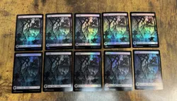 50x FOIL FULL ART Basic Land Set WILDS OF ELDRAINE MTG WOE 10/ea Pack Fresh - Image 4