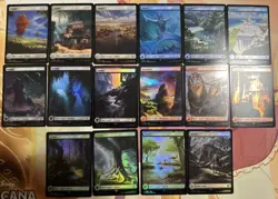 16 Full Art FOIL BASIC LAND NM Final Fantasy MTG Magic the Gathering - Image 1