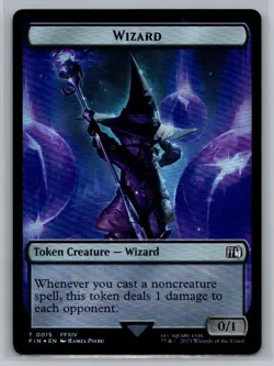 Hero (0004) Wizard (0015) Foil Final Fantasy Magic the Gathering MTG - Image 2