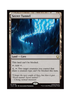 Magic the Gathering MTG TLA Secret Tunnel 278 Regular Near Mint - Image 1