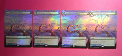 MTG 4x FOIL Barkchannel Pathway (Borderless) Secret Lair Series NM - Image 1