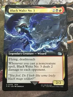 MTG - 1x Black Waltz No. 3 - Extended Art Final Fantasy NM - Image 1