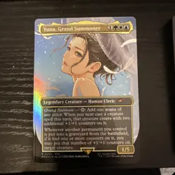 Yuna, Grand Summoner Promo 0001 Final Fantasy Mtg Borderless Foil Ffx - Image 1