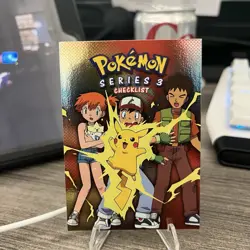 2000 Topps Pokemon Series 3 TV Animation Edition Checklist Foil Blue Label - Image 1