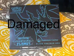 Pokemon Phantasmal Flames Pokemon Center Elite Trainer Box ETB DAMAGED SLASHED - Image 1