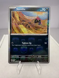 Sandile 057/086 (Master Ball Pattern) Pokemon TCG SV: Black Bolt Common NM - Image 1