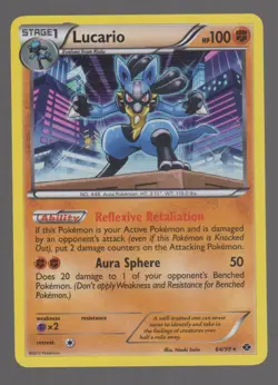 Pokemon Black & White Next Destinies LUCARIO Holo Rare 64/99 NM - Image 1