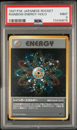 1997 POKEMON JPN ROCKET RAINBOW ENERGY-HOLO PSA 9 - Image 1