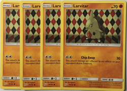 POKEMON 4X LARVITAR 79/181 TEAM UP COMMON NEAR MINT-PLAYSET - Image 1