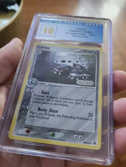 (POP 6) 2006 Pokemon EX Legend Maker Lairon STAMPED Holo 38/92 CGC 10 PRISTINE - Image 1