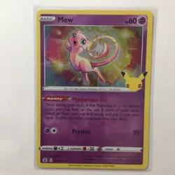 Pokemon Celebrations - Mew Holo Rare 011/025 - 25th Anniversary Set - Pack Fresh - Image 1