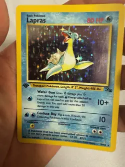 1999 Pokemon - 1st Edition Lapras Holo Rare - Fossil 10/62 WOTC - Image 3