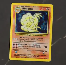 1999 Pokemon TCG Ninetales Holo Rare 12/102 Base Set Unlimited WOTC Vintage - Image 1