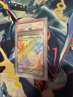 Pokemon 2020 Charizard v Full Art Secret Rare Champions Path PSA 10 - Image 1