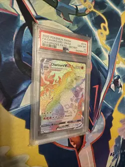 Pokemon 2020 Charizard v Full Art Secret Rare Champions Path PSA 10 - Image 2