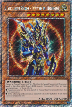 Yu-Gi-Oh! Black Luster Soldier Envoy RA03-EN132 Platinum Secret Rare - Image 1