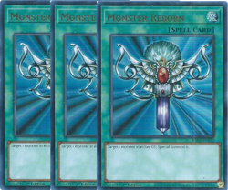 3x Yu-Gi-Oh! Monster Reborn RA03-EN052 Ultra Rare Playset - Image 1