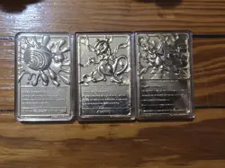 Pokemon Gold Plated Burger King Card Set 3/6: Charizard, Mewtwo, Poliwhirl - Image 3