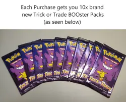 Pokemon TCG Trick or Trade Bundle Lot 10x Mini Packs 2021 Halloween Card - Image 1