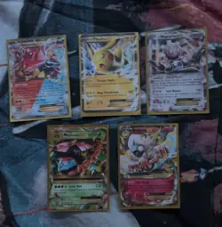 Pokemon Card Lot 5 Official TCG Cards Ultra RARE Included | GX EX or Mega Ex - Image 1