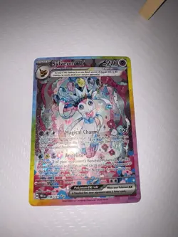 Pokemon Prismatic Evolution Sylveon EX Card 156/131 Special Illustration Rare NM - Image 2