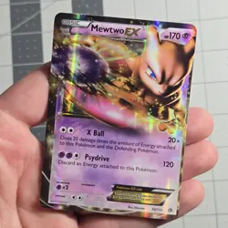 Mewtwo EX OC Miscut Error Pokemon Card Legendary Treasures 54/113 - Image 1