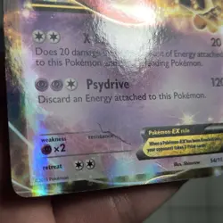 Mewtwo EX OC Miscut Error Pokemon Card Legendary Treasures 54/113 - Image 3